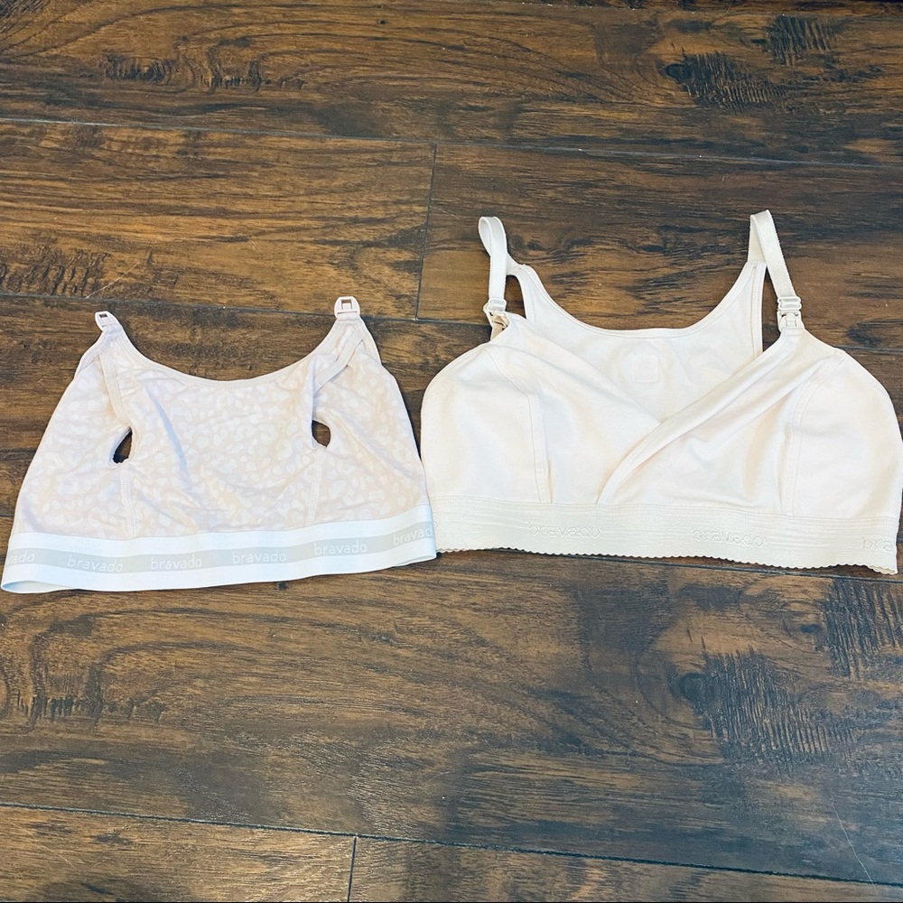 Bravado Clip & Pump Hands Free Nursing Bra Accessory + Bravado Original Bra Lot
